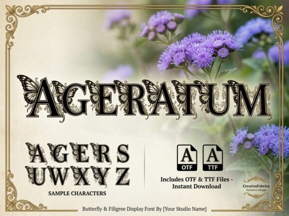 Ageratum: Where Nature Meets High-Contrast Typography