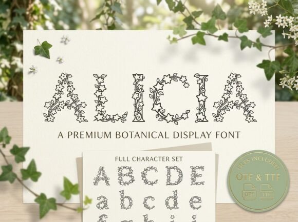 Alicia: A Serif Font Where Nature Meets Timeless Design