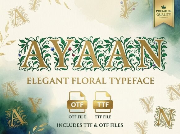 Ayaan: The Floral Serif for Luxury Branding