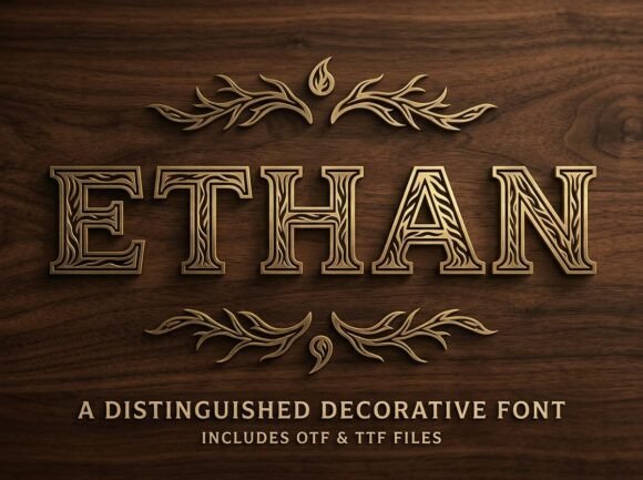 Ethan: A Creative Display Font for Bold Projects